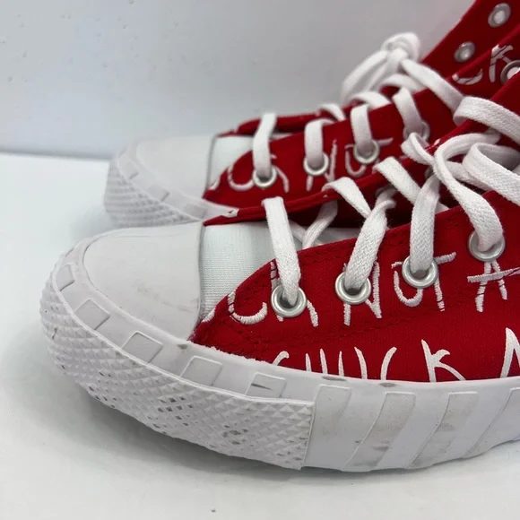 ⭐️CONVERSE 💯“NOT A CHUCK”, RED,UNISEX MEN’S 8.5,WOMEN’S 10.5,HIGH TOP SNEAKERS - Picture 9 of 14